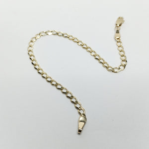 PULSERA TEJIDO BARBADA 14K 18 CM 3.4 GR (NUEVO)