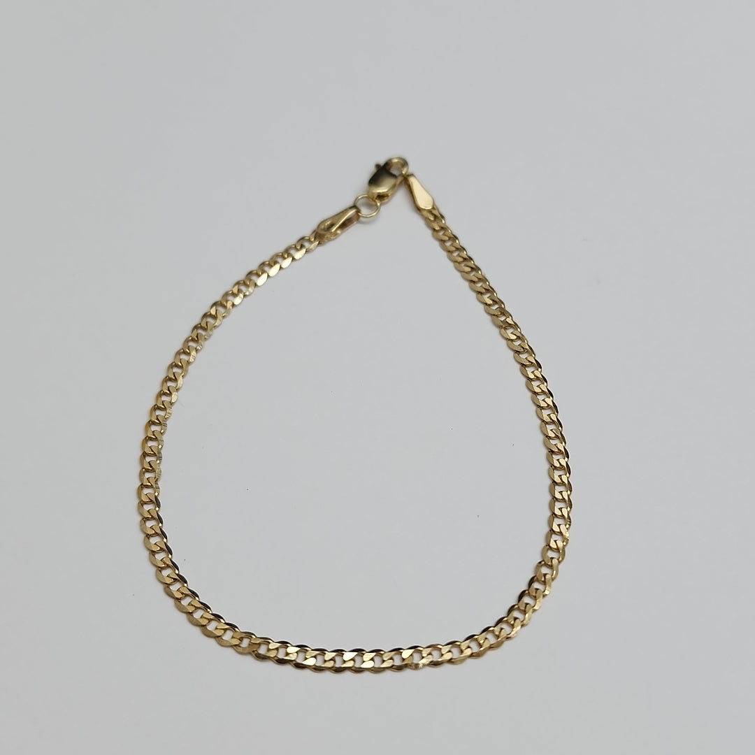 PULSERA TEJIDO BARBADA 14K 18 CM 2 GR (NUEVO)