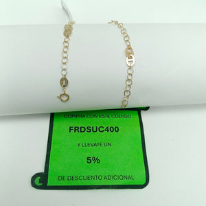 PULSERA ESPECIAL 14K 18 CM 1.6 GR (NUEVO)
