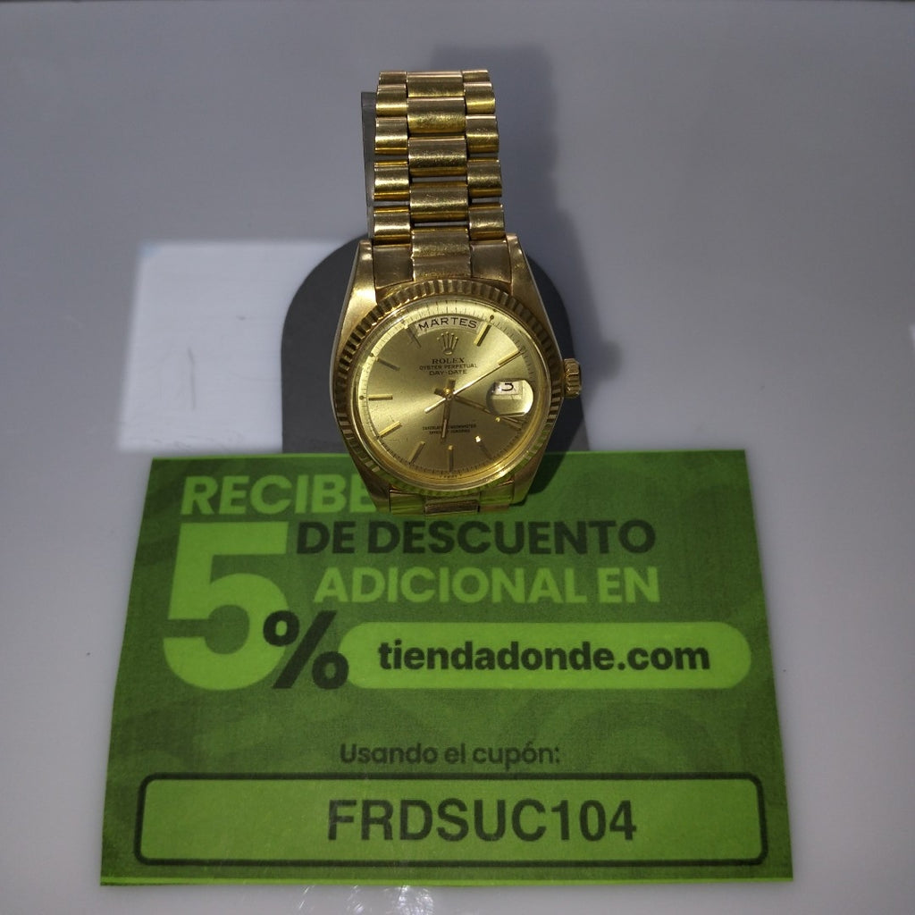 RELOJ CAJA Y PULSO ORO ORO 18 K 118.2 GRMS (SEMINUEVO)