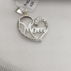 DIJE CORAZON C/CIRCONIAS PLATA .925 3.1 GR (NUEVO)