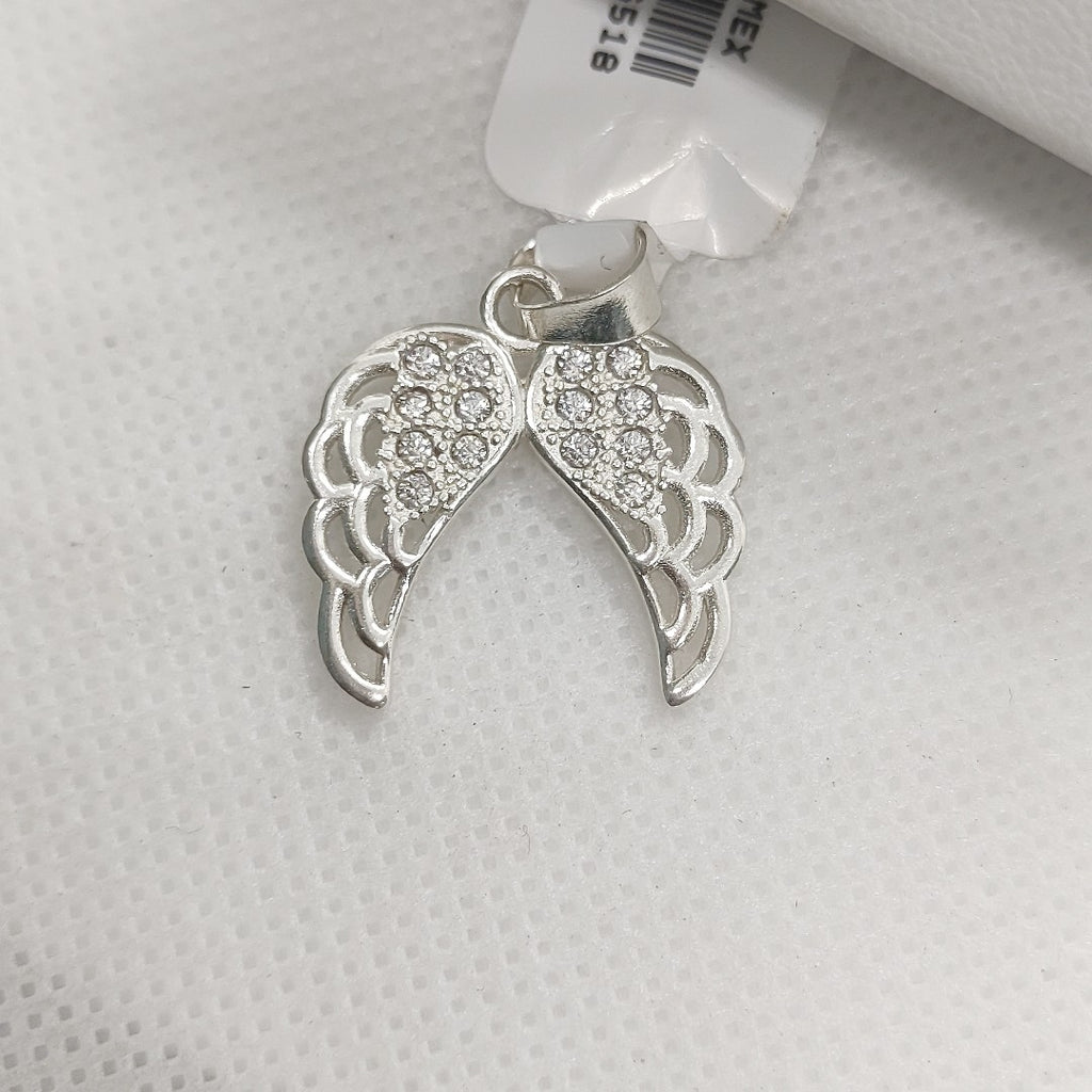 DIJE ALAS C/CIRCONIAS PLATA .925 2.4 GR (NUEVO)