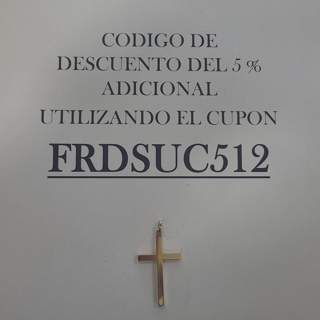 CRUZ,DIJE ORO 14 K 3,10 GRMS (SEMINUEVO)