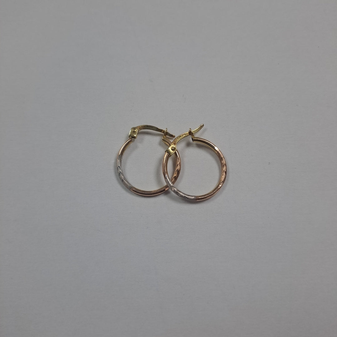 ARRACADAS PAR ORO,ORO COMBINADO 14 K 1,00 GRMS (SEMINUEVO)