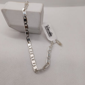 PULSERA TEJIDO ESPEJO PLATA .925 21 CM 7.9 GR (NUEVO)