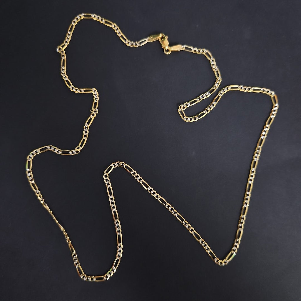 CADENA 3X1 DIAMANTADA 14K 55 CM 4.8 GR (NUEVO)