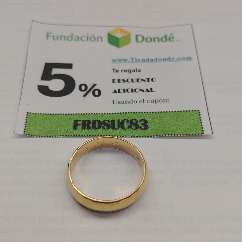 ARGOLLA ORO 18 K 7.7 GRMS (SEMINUEVO)
