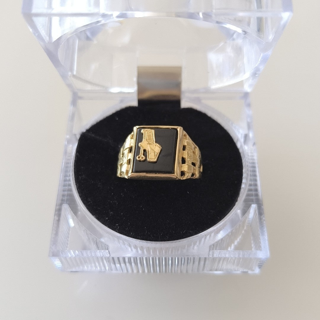 ANILLO CONMEMORATIVO ORO 10 K 3.6 GRMS (SEMINUEVO)