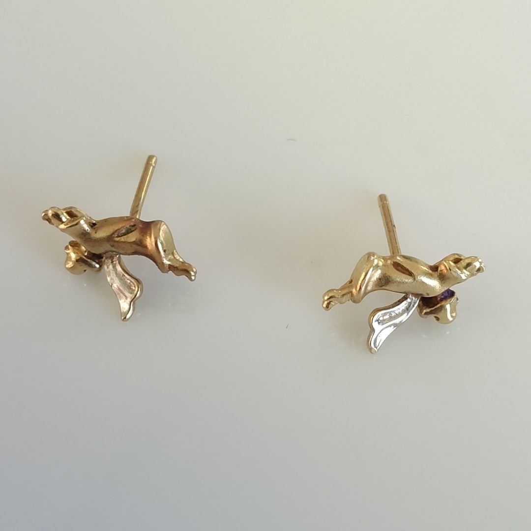 BROQUELES PAR ORO,RODIADO 10 K 1,30 GRMS (SEMINUEVO)