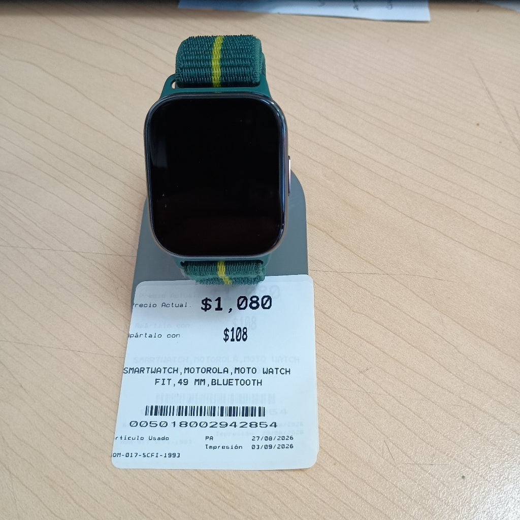 SMARTWATCH MOTOROLA MOTO WATCH FIT 49 MM BLUETOOTH (SEMINUEVO)