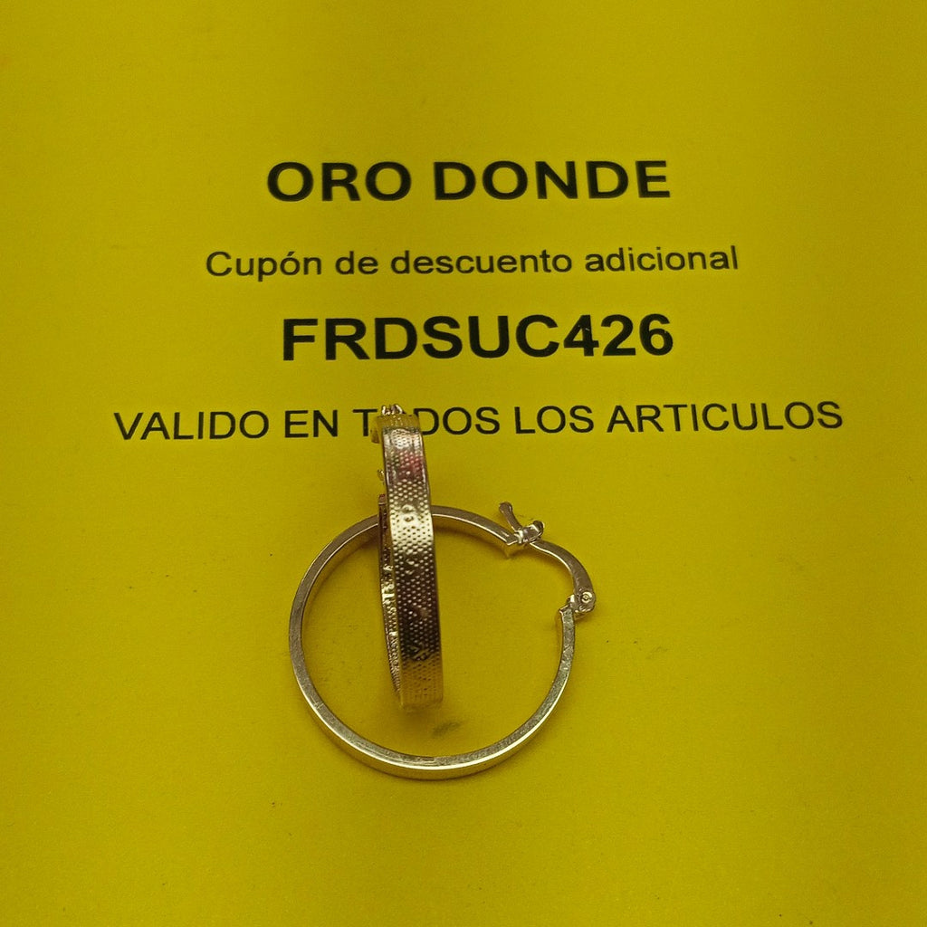ARETES TEJIDO ARRACADAS CON NUMEROS ROMANOS 14K 2.7 GR (NUEVO)