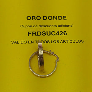 ARETES TEJIDO ARRACADAS CON NUMEROS ROMANOS 14K 2.7 GR (NUEVO)