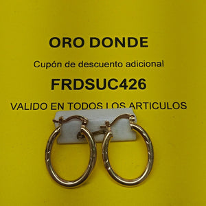 ARETES TEJIDO ARRACADAS CON NUMEROS ROMANOS 14K 2.1 GR (NUEVO)