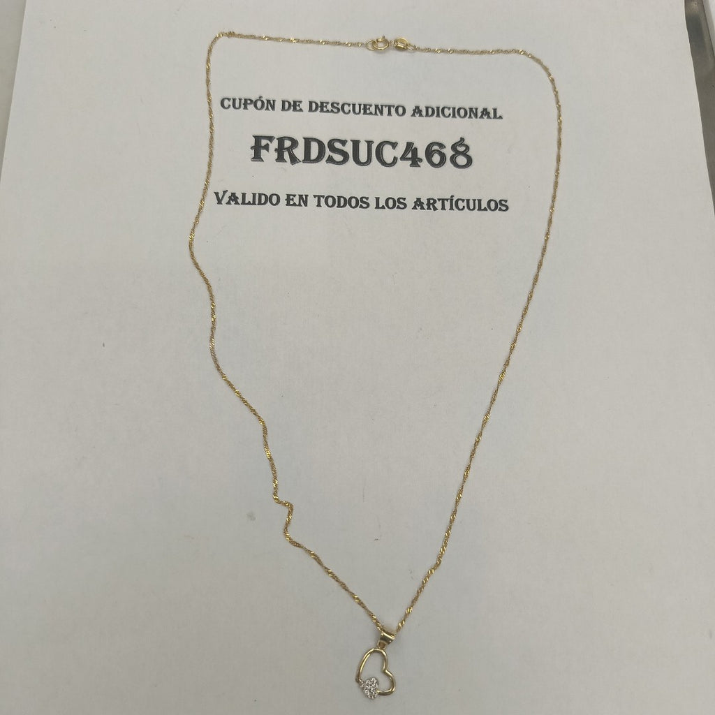 CADENA, DIJE ORO 10 K 1.6 GRMS (SEMINUEVO)