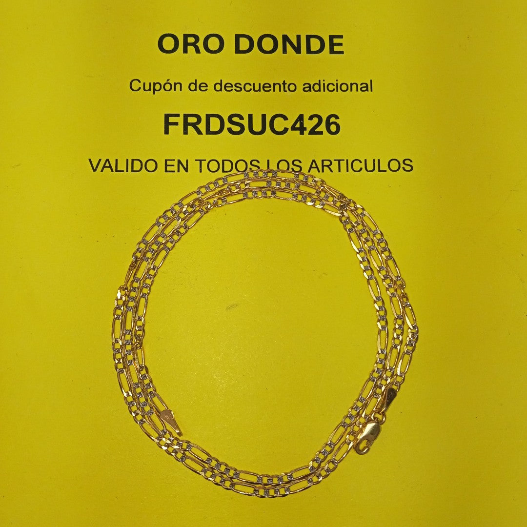 CADENAS TEJIDO 3X1 ORO 14K 55 CM 4.6 GR (NUEVO)