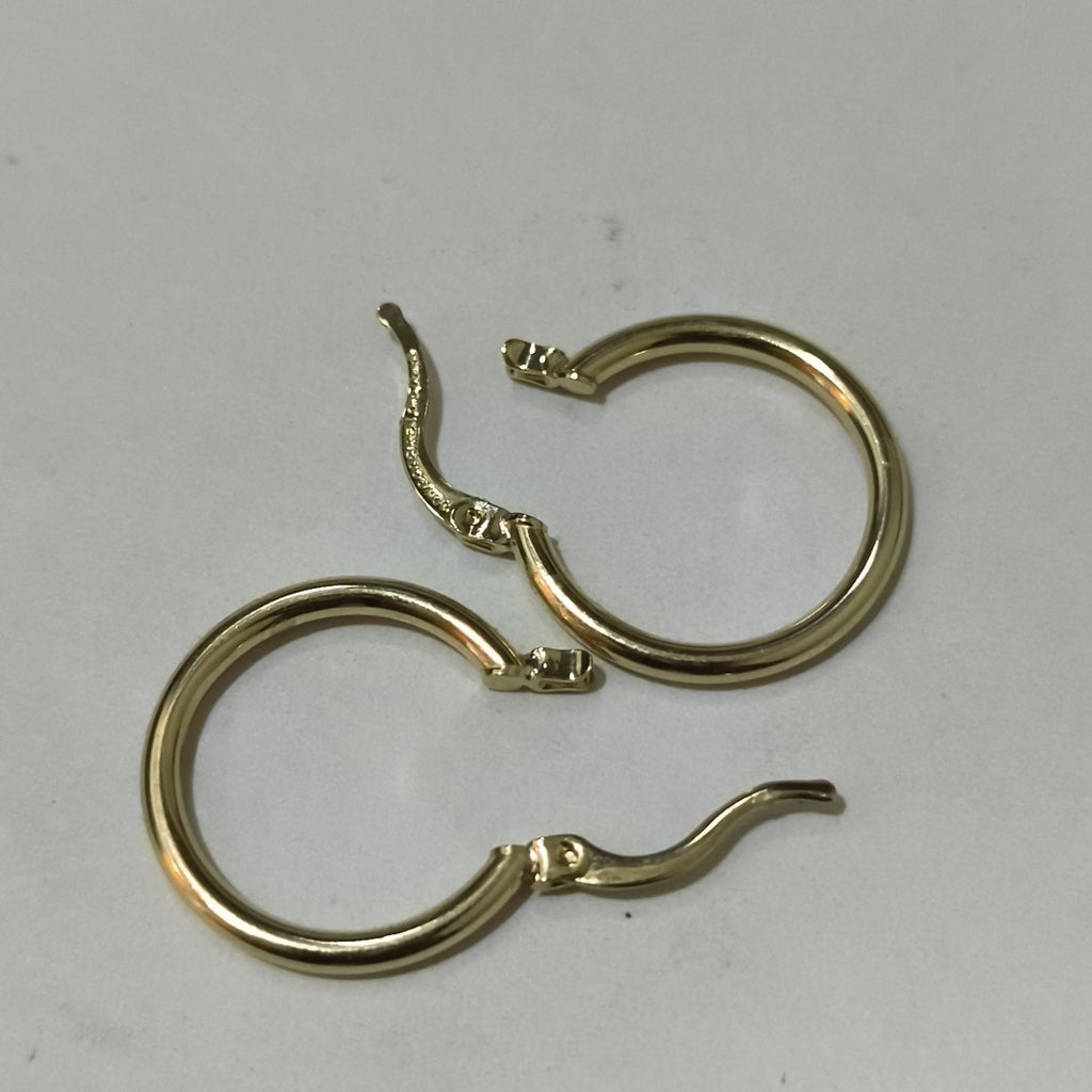 ARETES TEJIDO ARRACADAS LISAS 14K 1.2 GR (NUEVO)