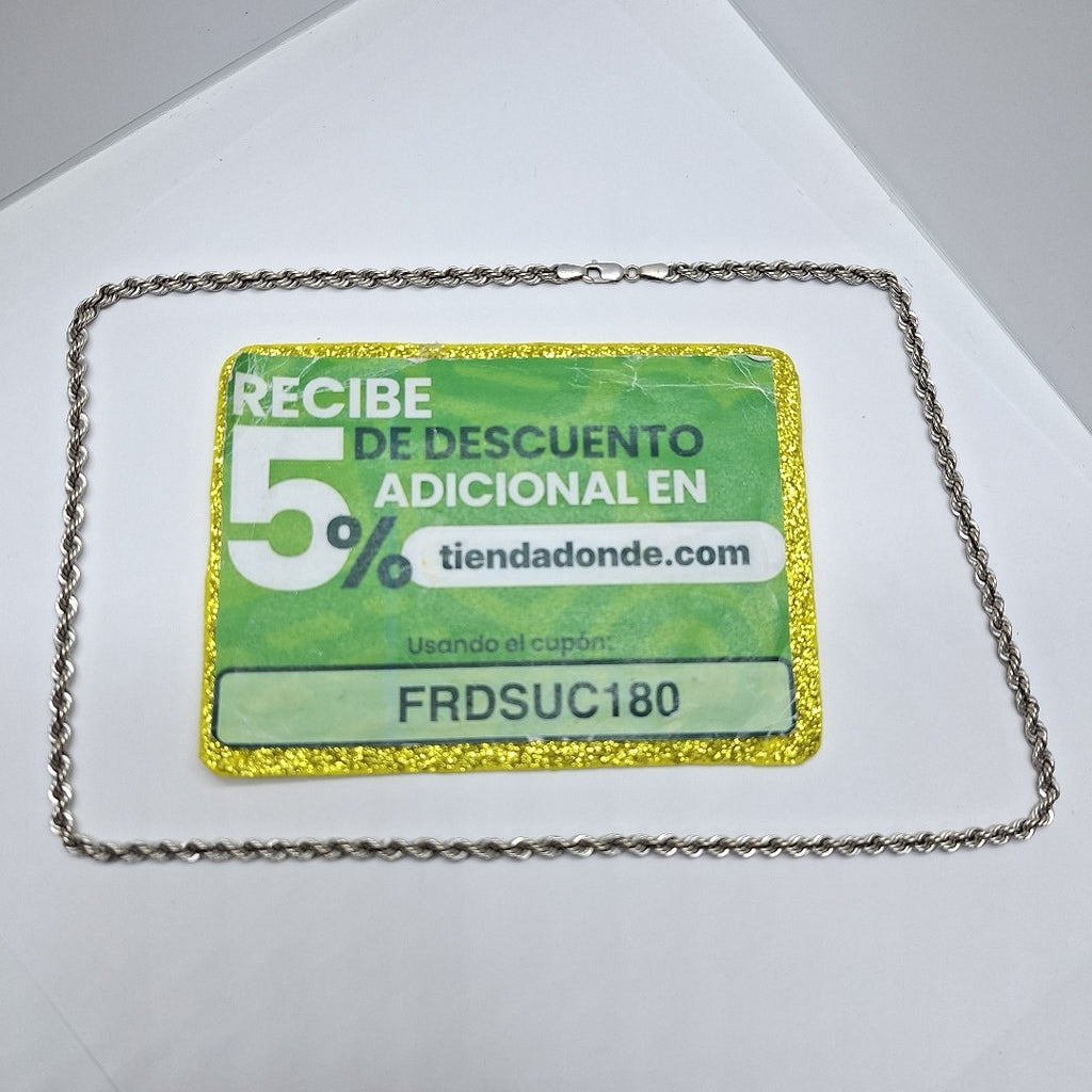 CADENA ORO BLANCO 14 K 29.4 GRMS (SEMINUEVO)