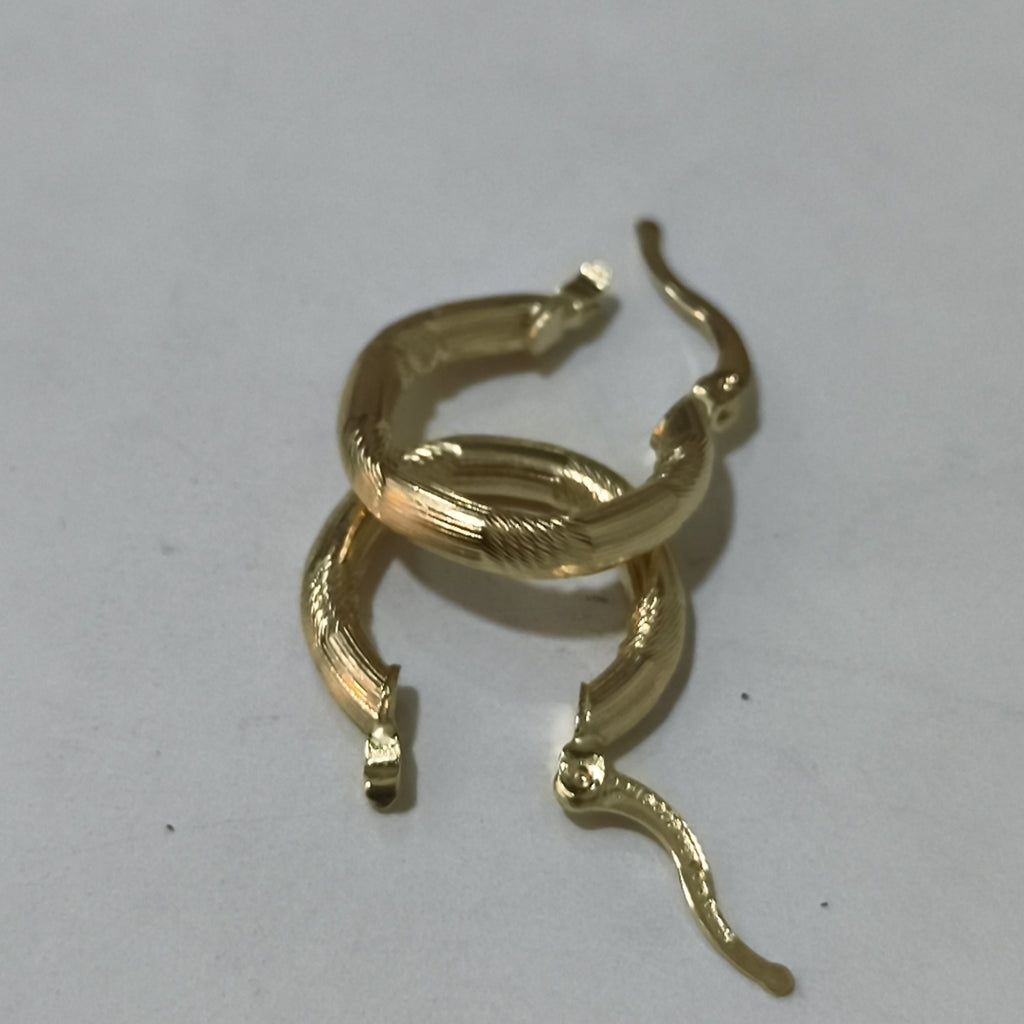 ARETES TEJIDO ARRACADAS CON DISEÑO 14K 2.7 GR (NUEVO)