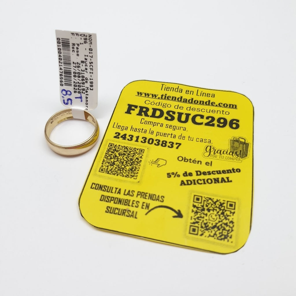 ARGOLLA ORO 10 K 1.9 GRMS (SEMINUEVO)