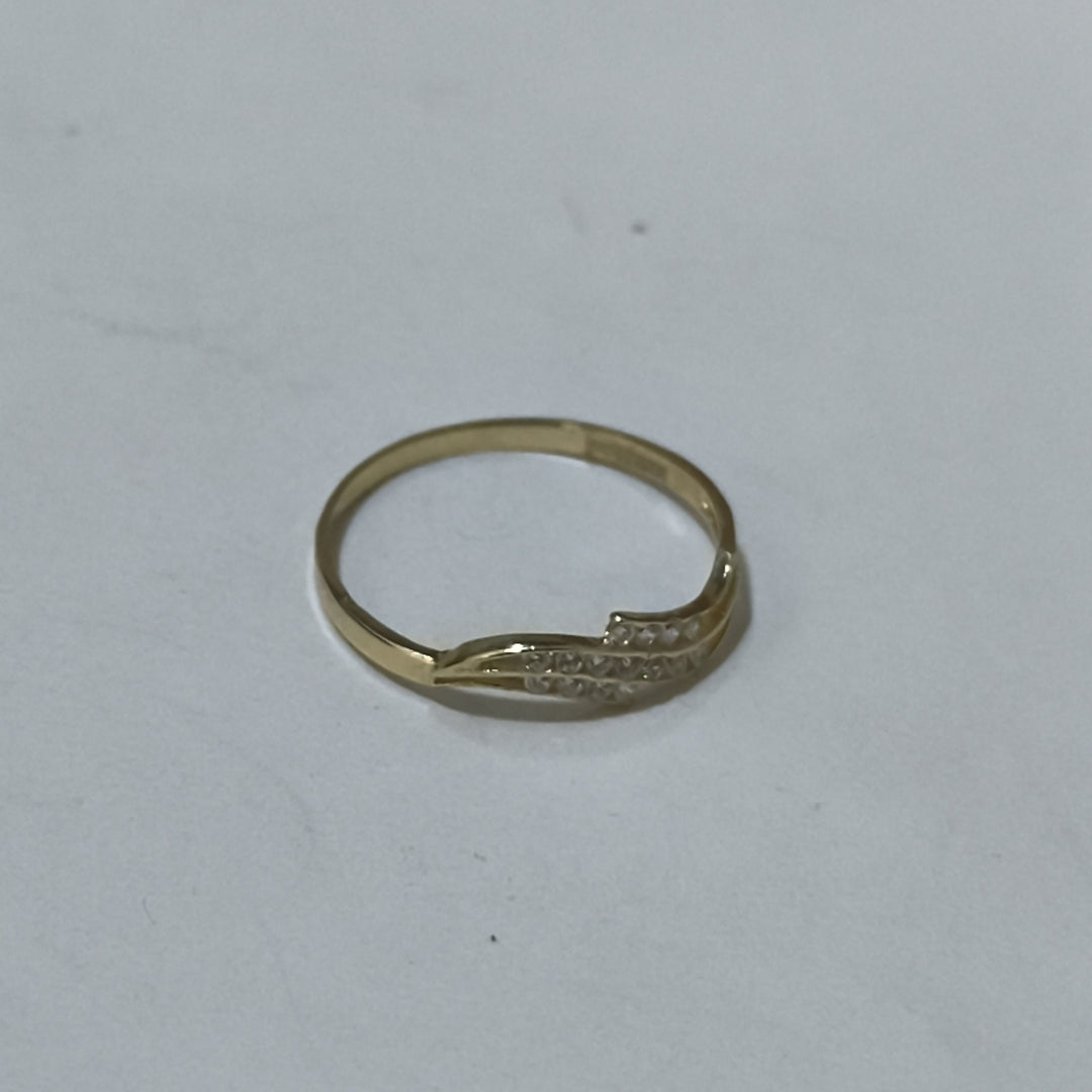 ANILLOS CON CIRCONIAS 14K TALLA 7 0.8 GR (NUEVO)