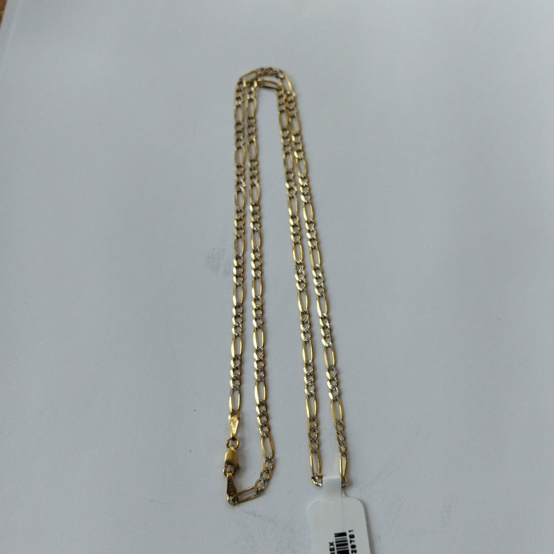 CADENAS TEJIDO 3X1 DIAMANTADO ORO 10K 55 CM 6.5 GR (NUEVO)