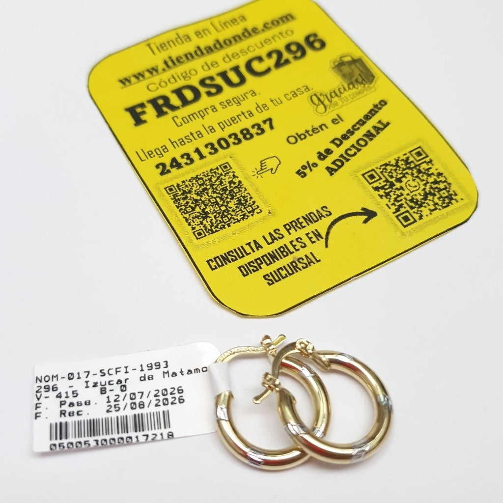 ARETES ARRACADAS COMBINADAS 14K 1.6 GR (NUEVO)