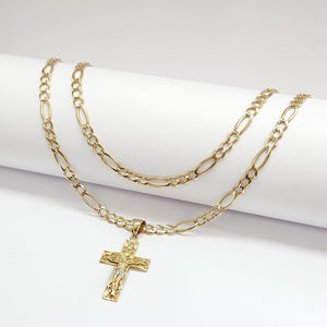 CADENA, CRUCIFIJO ORO 14 K 22.1 GRMS (SEMINUEVO)