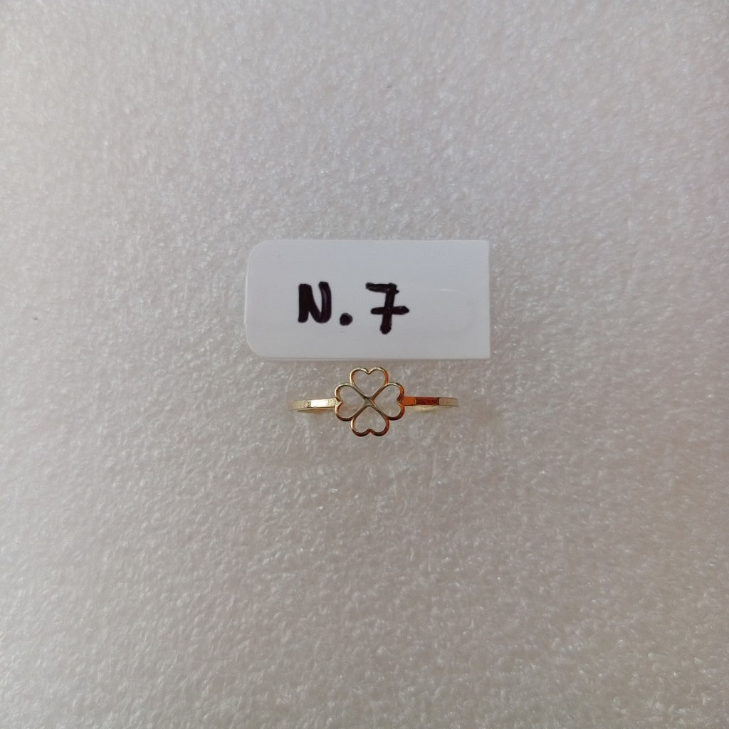ANILLOS ANILLITO FIG TREBOL 10K TALLA 7 0.8 GR (NUEVO)