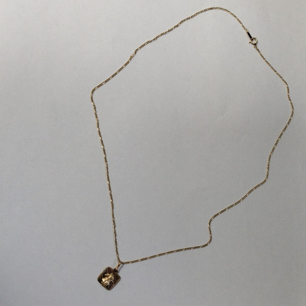 CADENA, MEDALLA RELIGIOSA ORO 10 K 2 GRMS (SEMINUEVO)