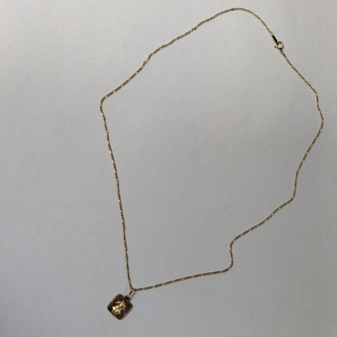 CADENA, MEDALLA RELIGIOSA ORO 10 K 2 GRMS (SEMINUEVO)