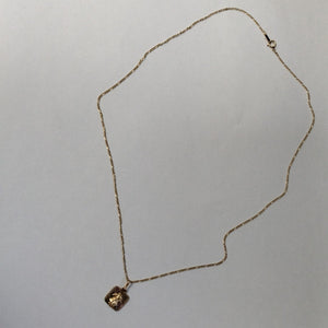 CADENA, MEDALLA RELIGIOSA ORO 10 K 2 GRMS (SEMINUEVO)