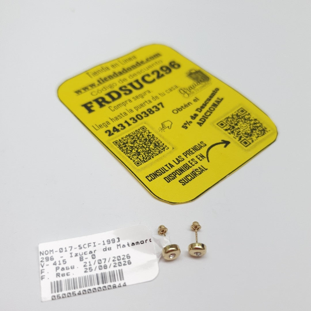 BROQUELES BROQUEL C CIRCONIA 14K 0.27 GR (NUEVO)