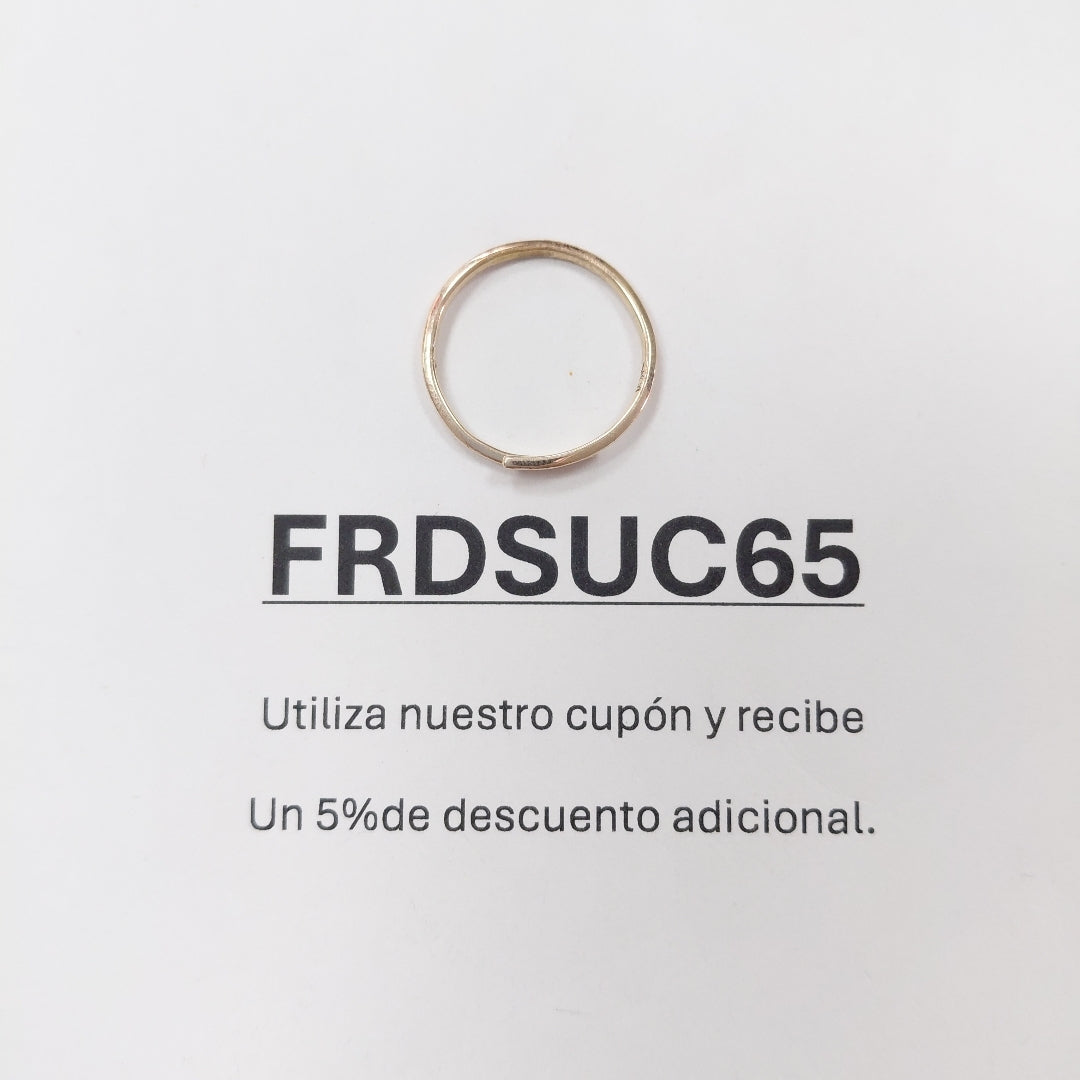 ANILLITO ORO, ORO MUY BAJO 8 K 1.2 GRMS (SEMINUEVO)