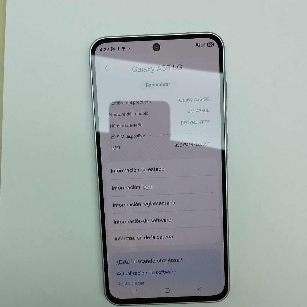 CELULAR SAMSUNG GALAXY A36 5G SM-A366E (2025) 128 GB 6 GB RAM (SEMINUEVO)