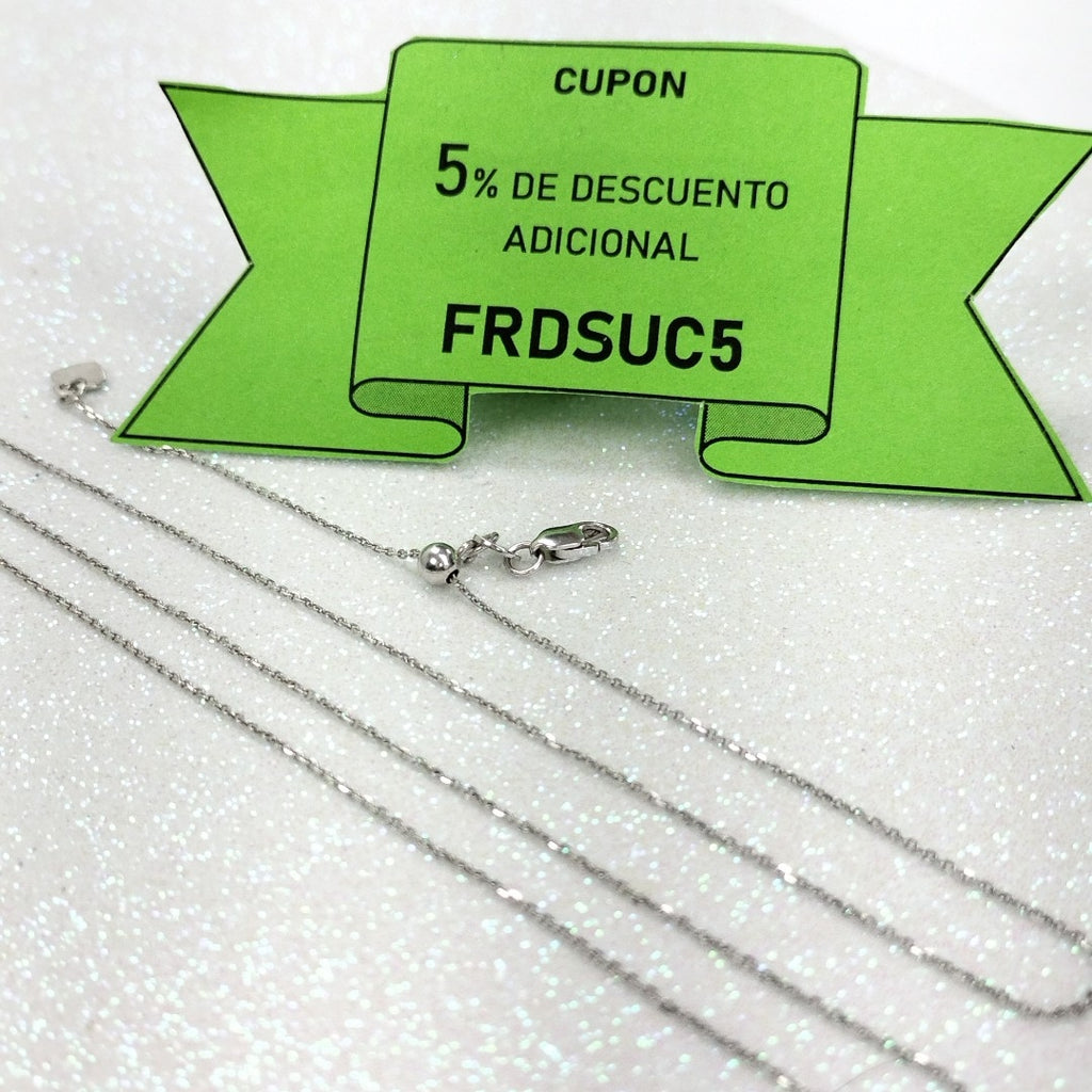 CADENA ORO BLANCO 14 K 1,70 GRMS (SEMINUEVO)