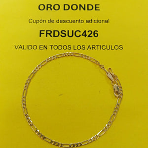 PULSERA TEJIDO 3X1 14K 21 CM 2.3 GR (NUEVO)