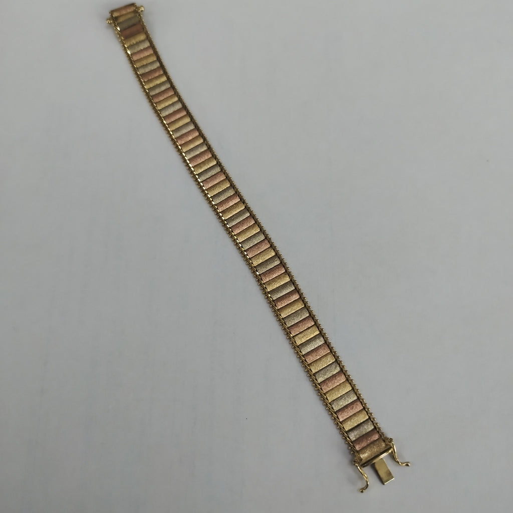 PULSERA ORO COMBINADO 14 K 19,20 GRMS (SEMINUEVO)