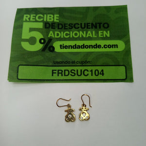 ARETES PAR ORO 14 K 1,80 GRMS (SEMINUEVO)