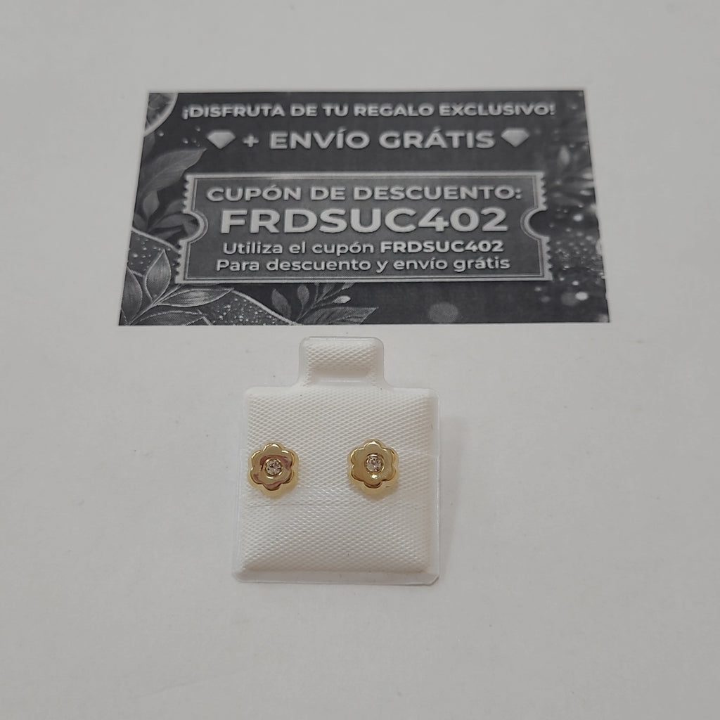 BROQUELES BROQUEL FIG FLOR C CIRCONIA 14K 0.2581 GR (NUEVO)