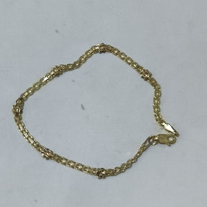 PULSERA ESPECIAL C FLORES 14K 18 CM 2.9 GR (NUEVO)