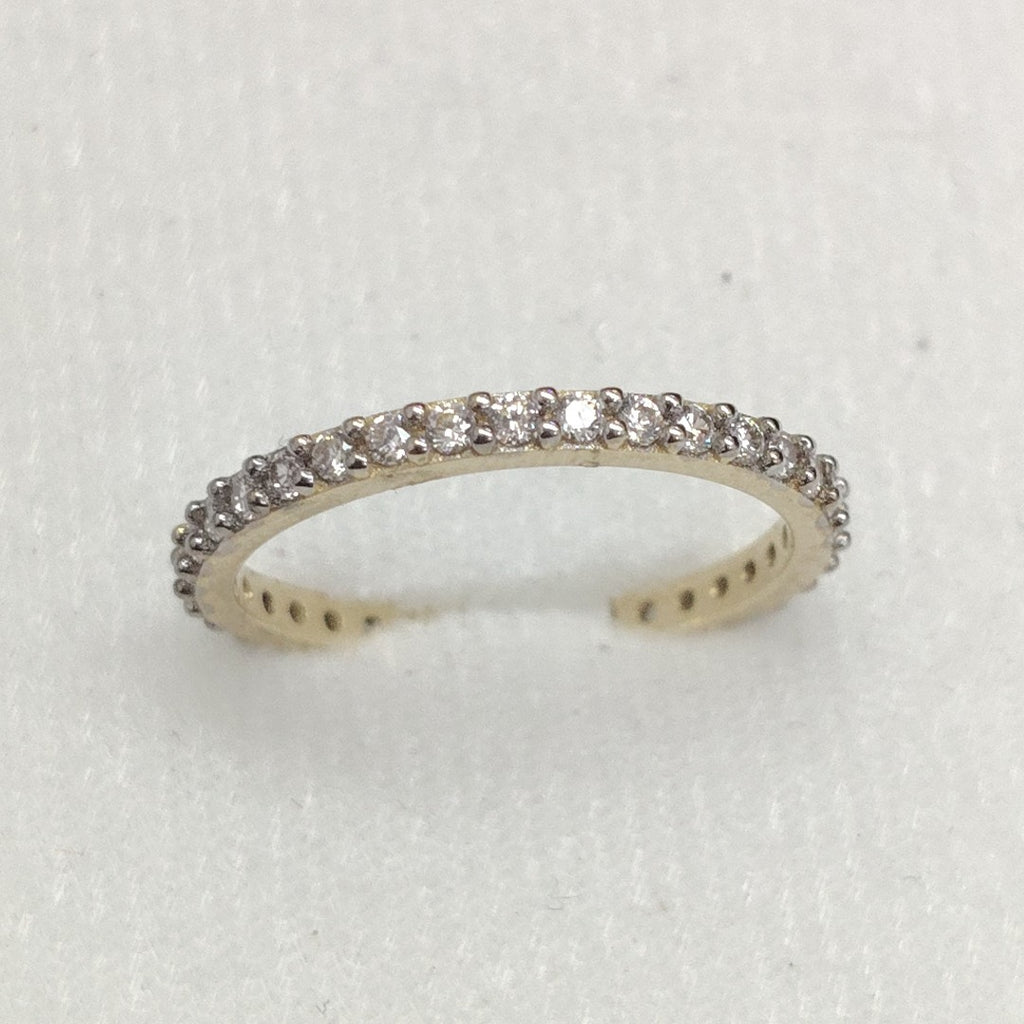 ANILLO ANILLITO CHURUMBELA C CIRCONIAS 14K 7.5 TALLA 1.9 GR (NUEVO)