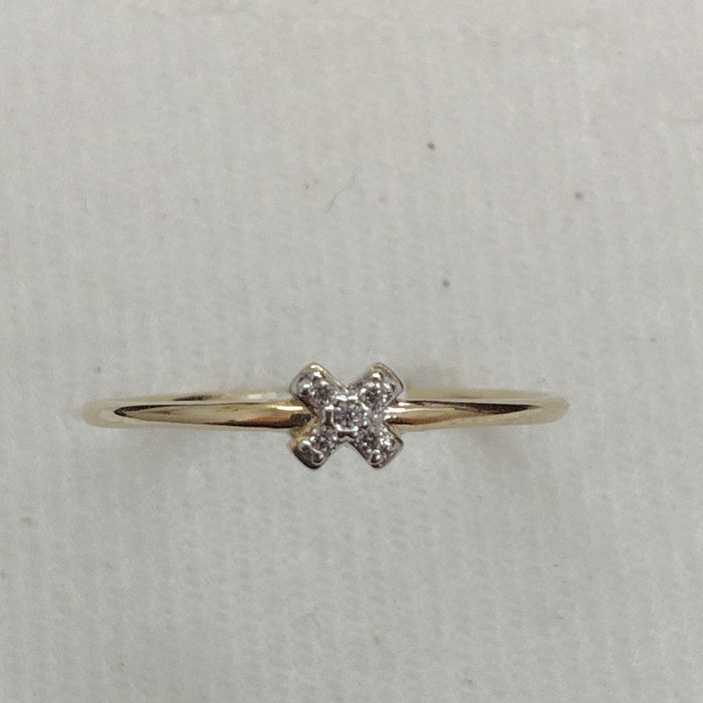ANILLO ANILLITO C CIRCONIAS 14K 9 TALLA 1.1 GR (NUEVO)