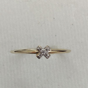 ANILLO ANILLITO C CIRCONIAS 14K 9 TALLA 1.1 GR (NUEVO)