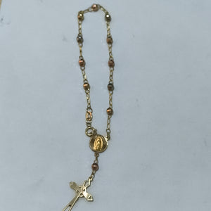 PULSERA DECENARIO COMBINADO 14K 18 CM 3.1 GR (NUEVO)