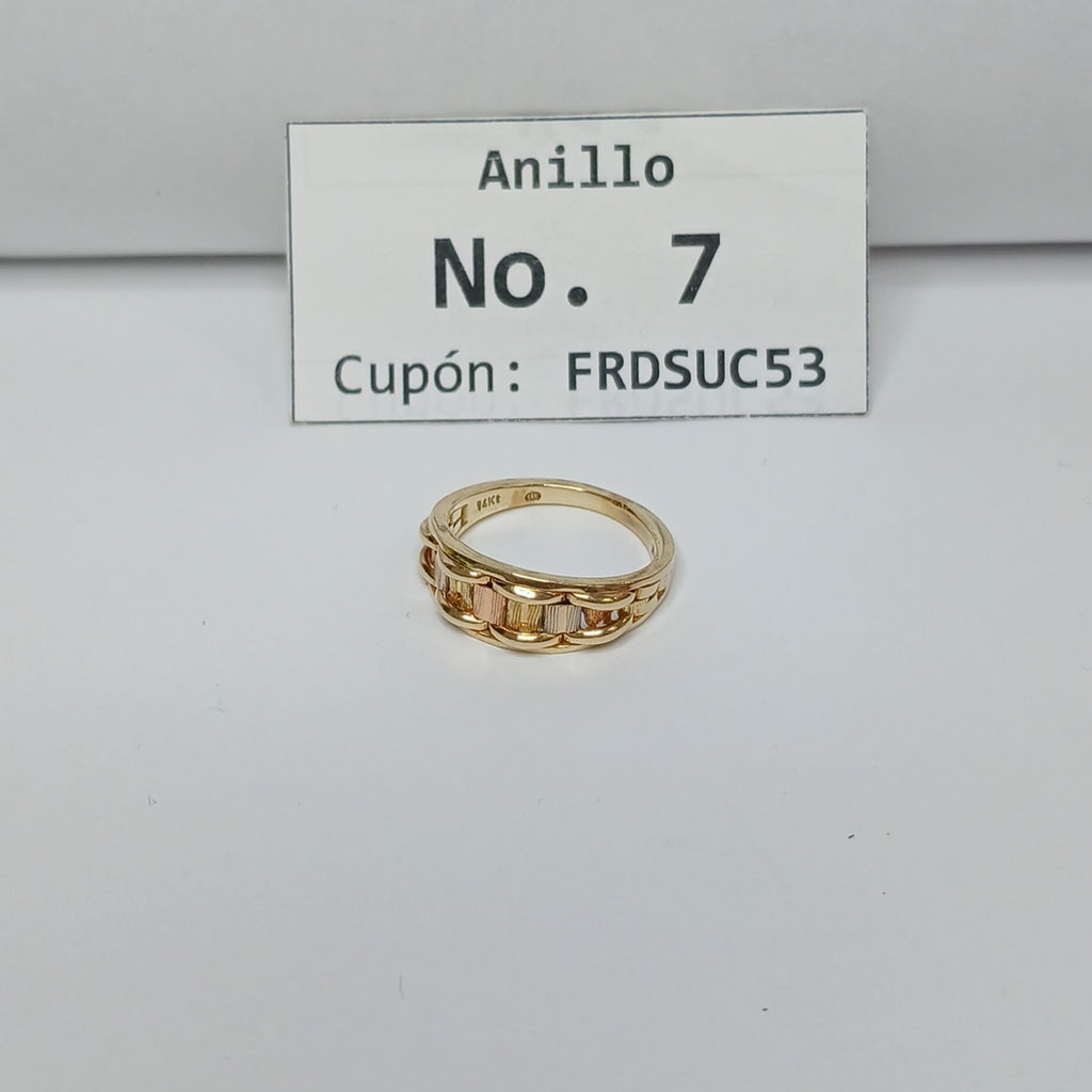 ANILLITO ORO COMBINADO 14 K 3,90 GRMS (SEMINUEVO)