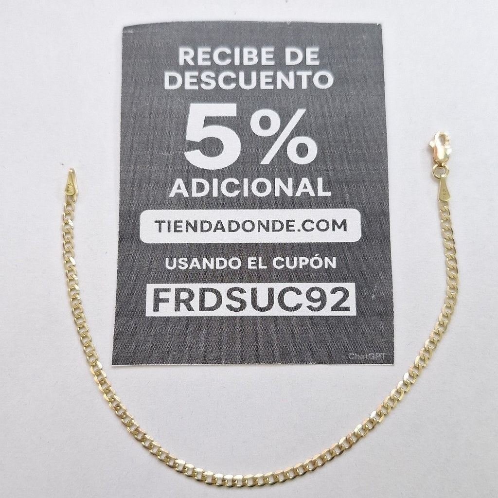 PULSERA BARBADA 14K 18 CM 2 GR (NUEVO)
