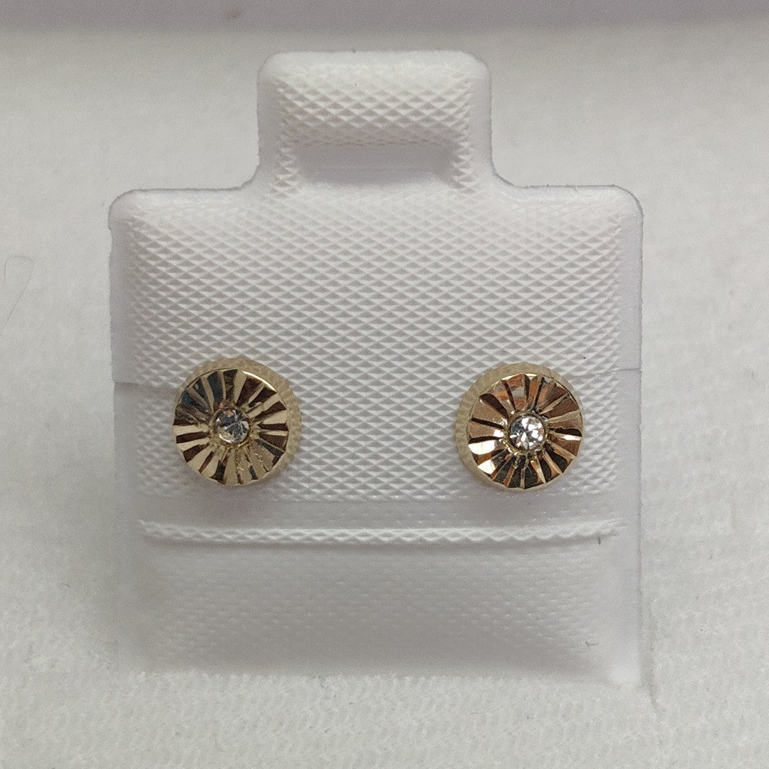 BROQUELES BROQUEL FIG BOTON C CIRCONIA 14K 0.2916 GR (NUEVO)
