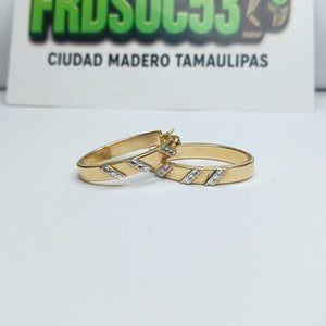 ARRACADAS PAR ORO,RODIADO 14 K 2,50 GRMS (SEMINUEVO)