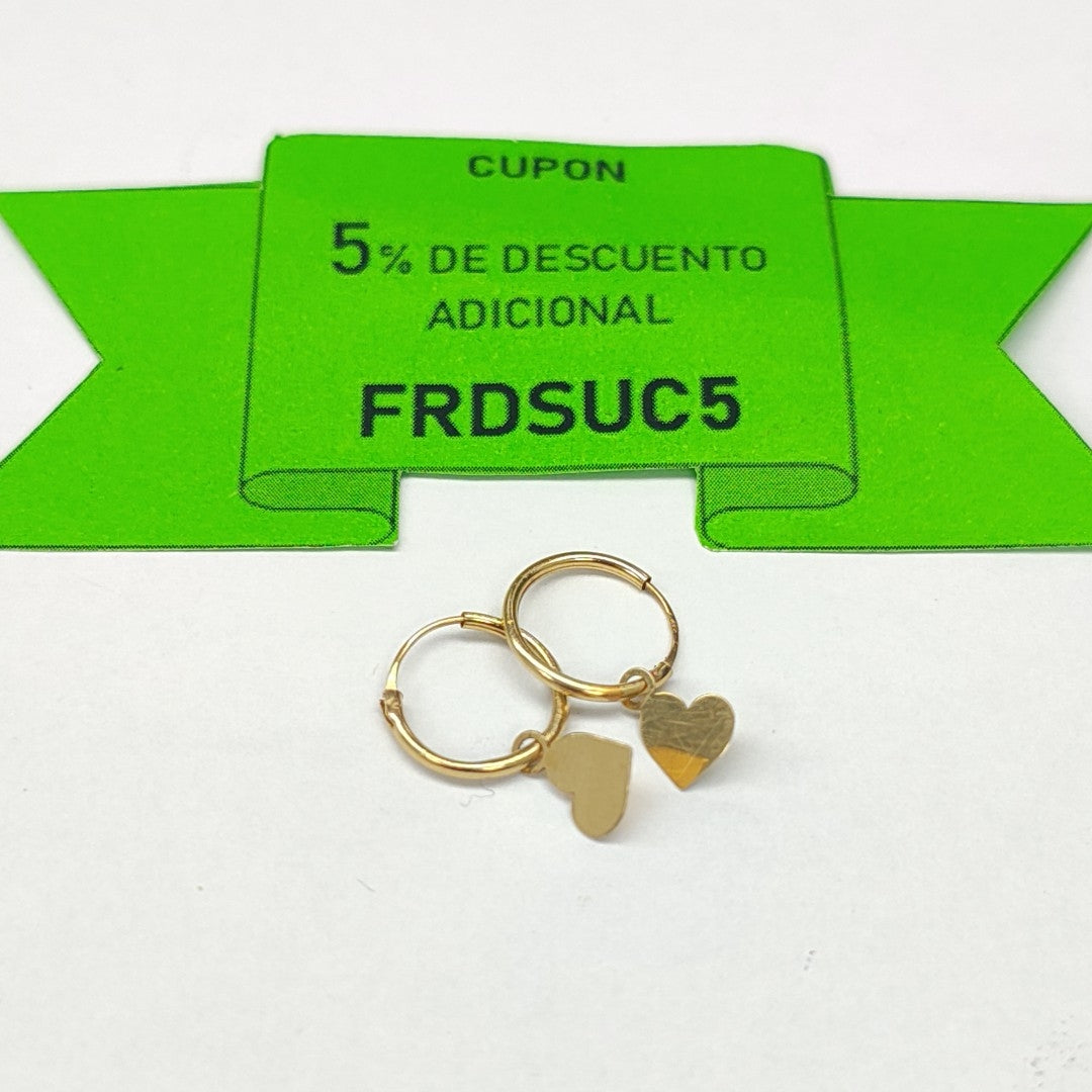 ARRACADAS PAR ORO 14 K 0,50 GRMS (SEMINUEVO)
