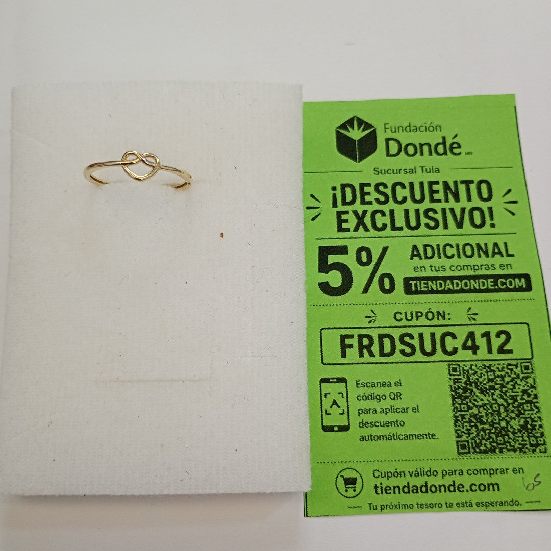 ANILLOS ANILLITO FIG CORAZON 10K TALLA 7 0.8 GR (NUEVO)